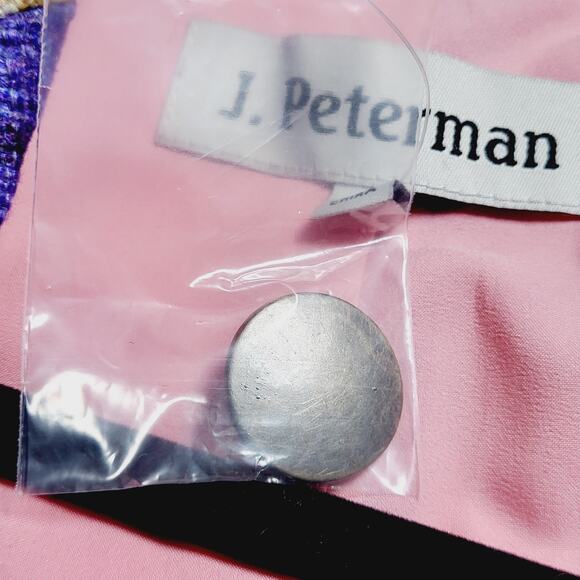 J Peterman Purple Cherry Blossom Cotton One Button 3/4 Sleeve Jacket NWOT Size 4 - Picture 8 of 11